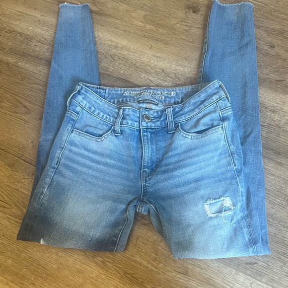 Patchwork distressed jeans 0 - Picture 2 of 5